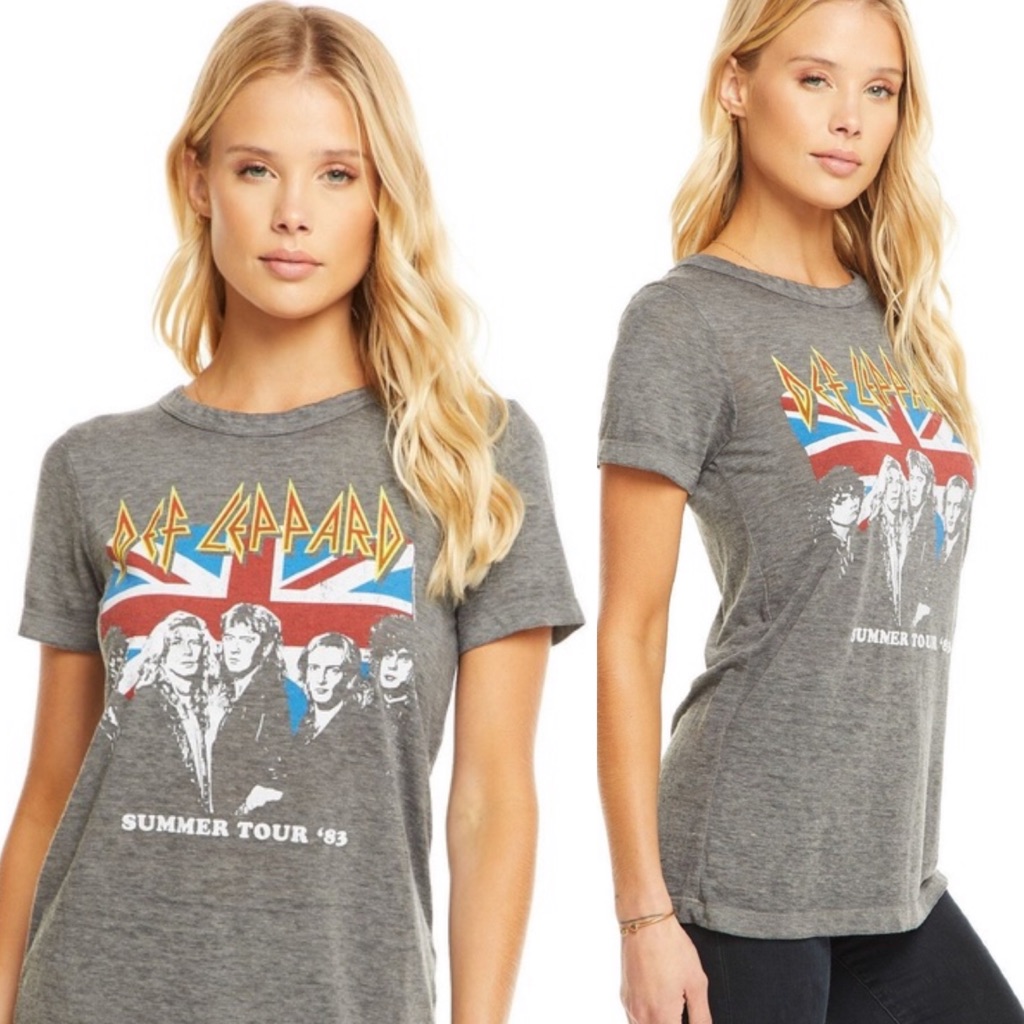 Chaser Def Leppard Graphic Tee Nwt